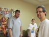 Artists Bill McKay and Kevin Graham (Kevin's son is in the middle); photo by Harris Toser