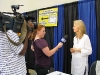 Lindsay Wagner being interviewed