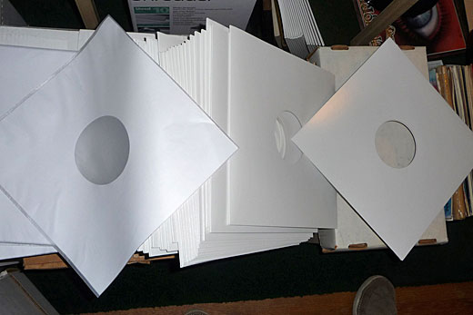 White LP sleeves and jackets