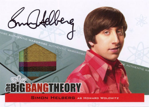 Simon-Helberg Autographed Memorabilia Card from The Big Bang Theory Seasons 3 & 4 Simon-Helberg Autographed Memorabilia Card from The Big Bang Theory Seasons 3 & 4