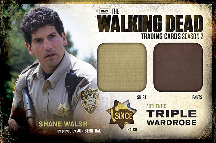 The Walking Dead Season 2 triple memorabilia card The Walking Dead Season 2 triple memorabilia card